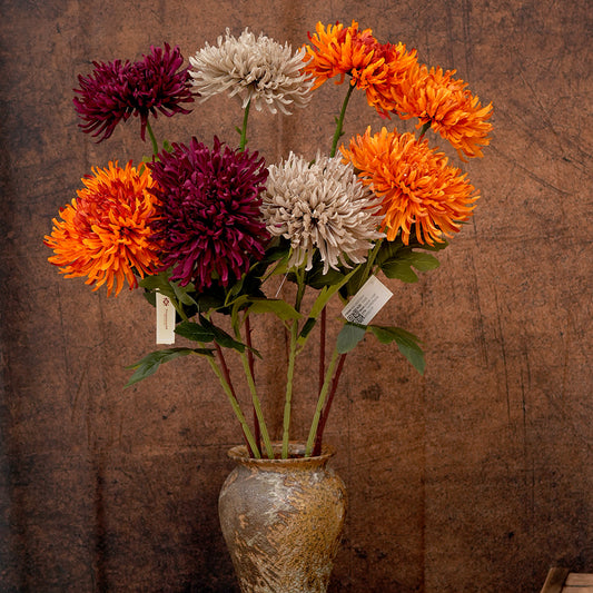 Transworld Gig Head Chrysanthemum Spring/Autumn Decorative Flowers For Home Decorations