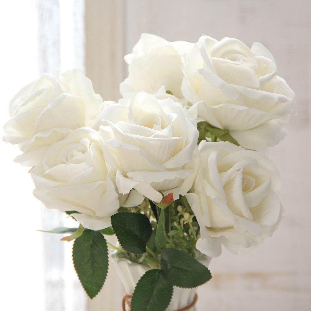 Velvet ROSE Artificial Flowers Home Decorative  Handmade Silk  Real Touch Kitchen indoor handicraft Trendy designs
