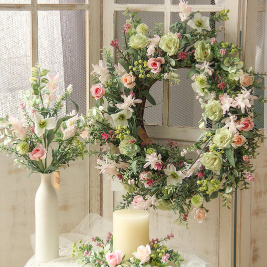 Transworld Original Handmade A Set Series Artificial Wreath&Garland&Spray Decorative Flowers, Wreaths and Spray for Home Hotel Garden Wedding Decorations