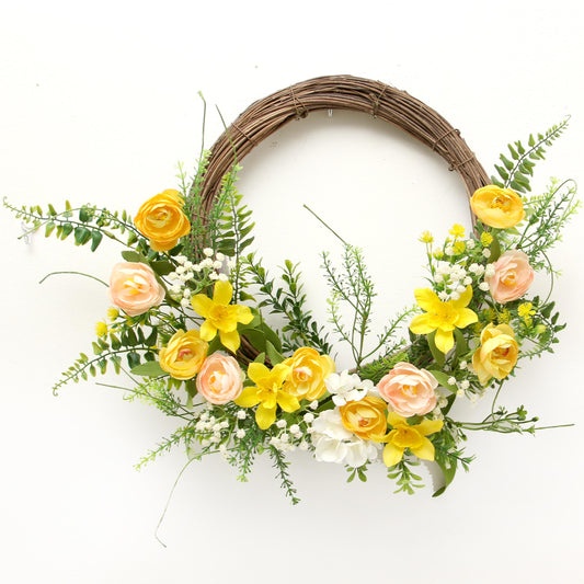 Transworld Original Handmade Artificial Wreath Decoative Wreath&Plants Spray for Wedding Home Decoration