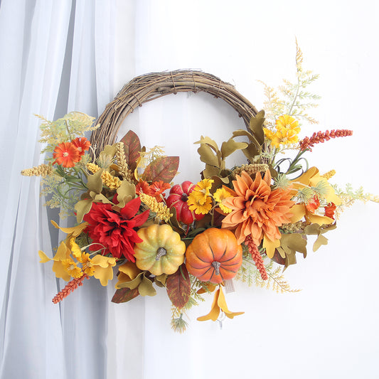 Factory Direct Artificial Dried Flowers Wreath Christmas Wreath Door Decoration Artificial Wreaths For Front Door