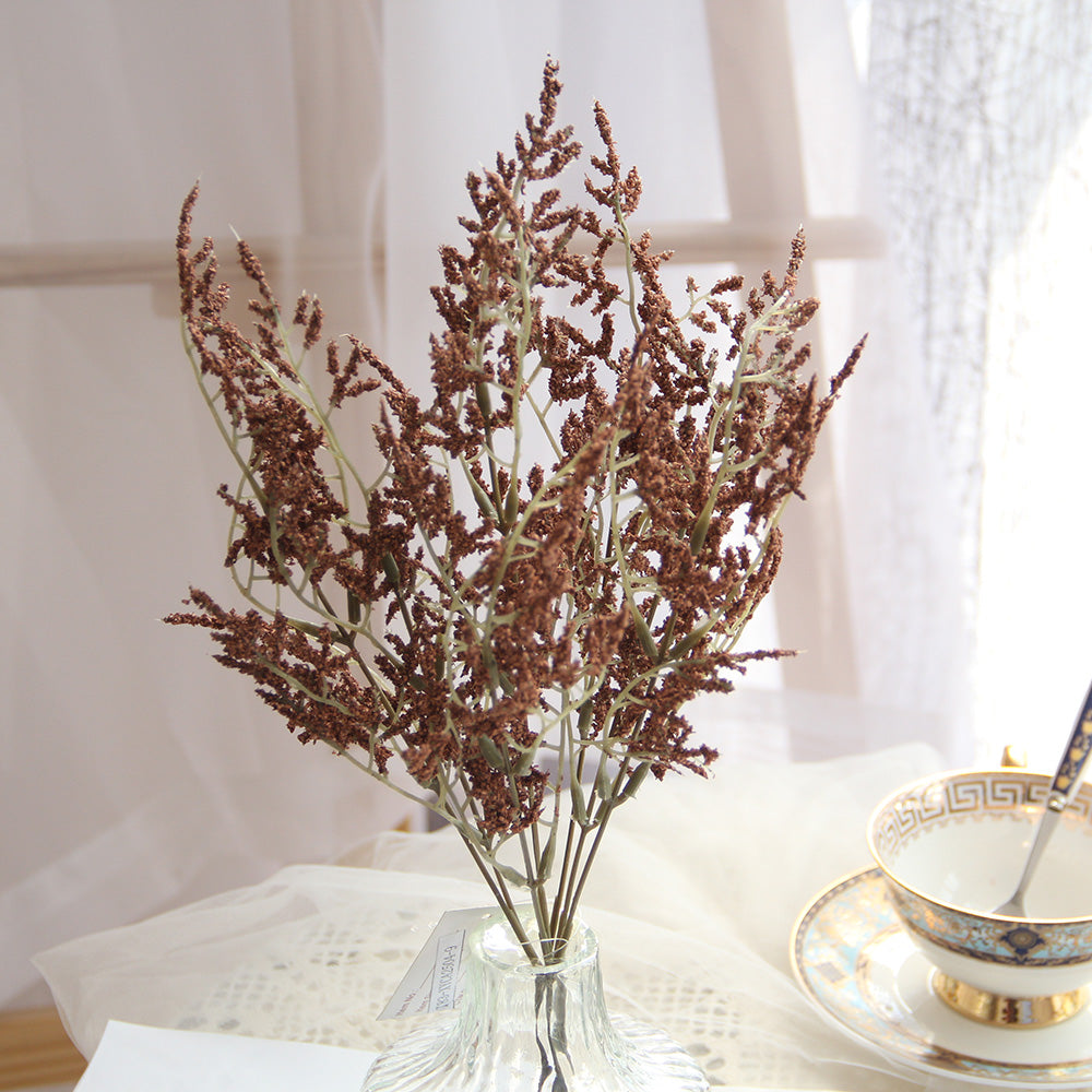 Factory Design High Quality Colorful 85cm Artificial Hand Feel Foam Plastic Flower Branch For Wedding Flowers Wall Decor