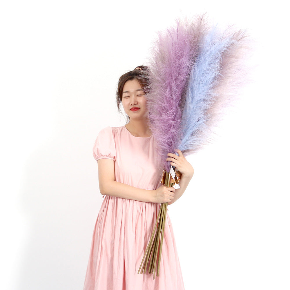 Ready To Ship Direct Selling 80cm Artificial Pampas grass Morandi Color Fully Large Pampas Grass Be Not Allergic To Easy to Clean