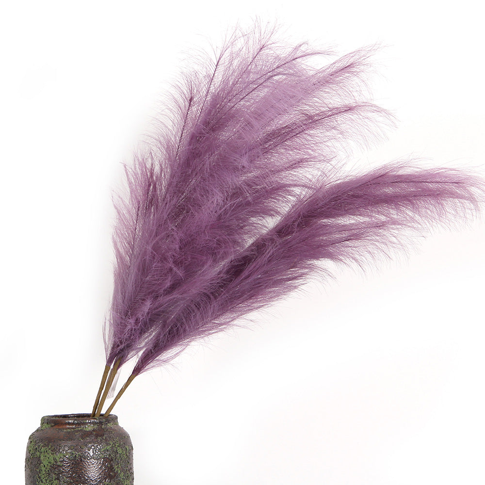 Purple Series 110cm Artificial Pampas Grass Large Decorative Supplies Artificial Flower Pampas Grass Home Hotel Cafe Wedding Decor