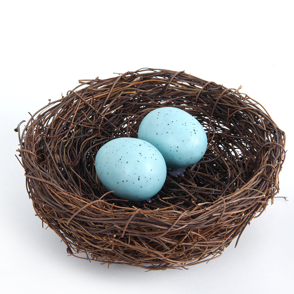 2024 Easter Decoration Multicolour 10CM Artificial Bird Nest With Easter Eggs Storage Home Garden Store Decoration