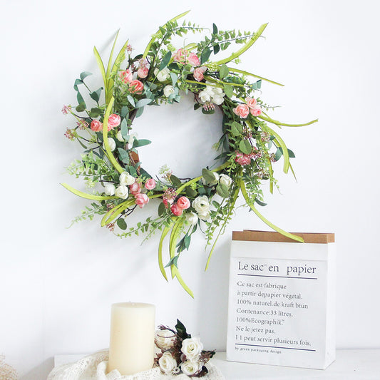 Real Touch Eucalyptus Leaves Home Garden Decoration Silk Flower Head Wreaths Natural