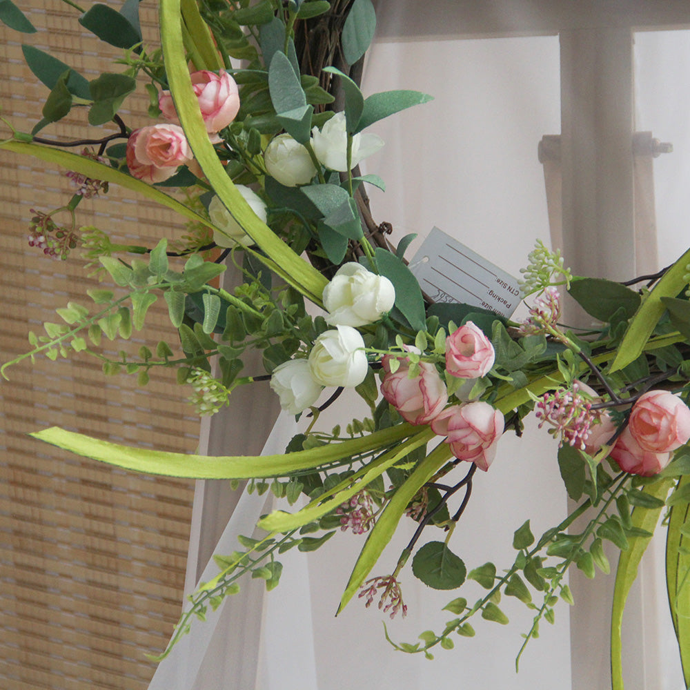 Real Touch Eucalyptus Leaves Home Garden Decoration Silk Flower Head Wreaths Natural