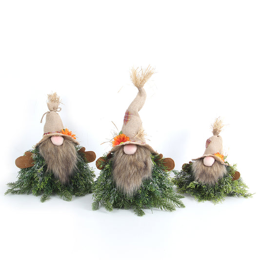 2024 Festivals Ornament Faceless Elf Doll Handmade Craft Supplies For Christmas Halloween Decoration Supplies