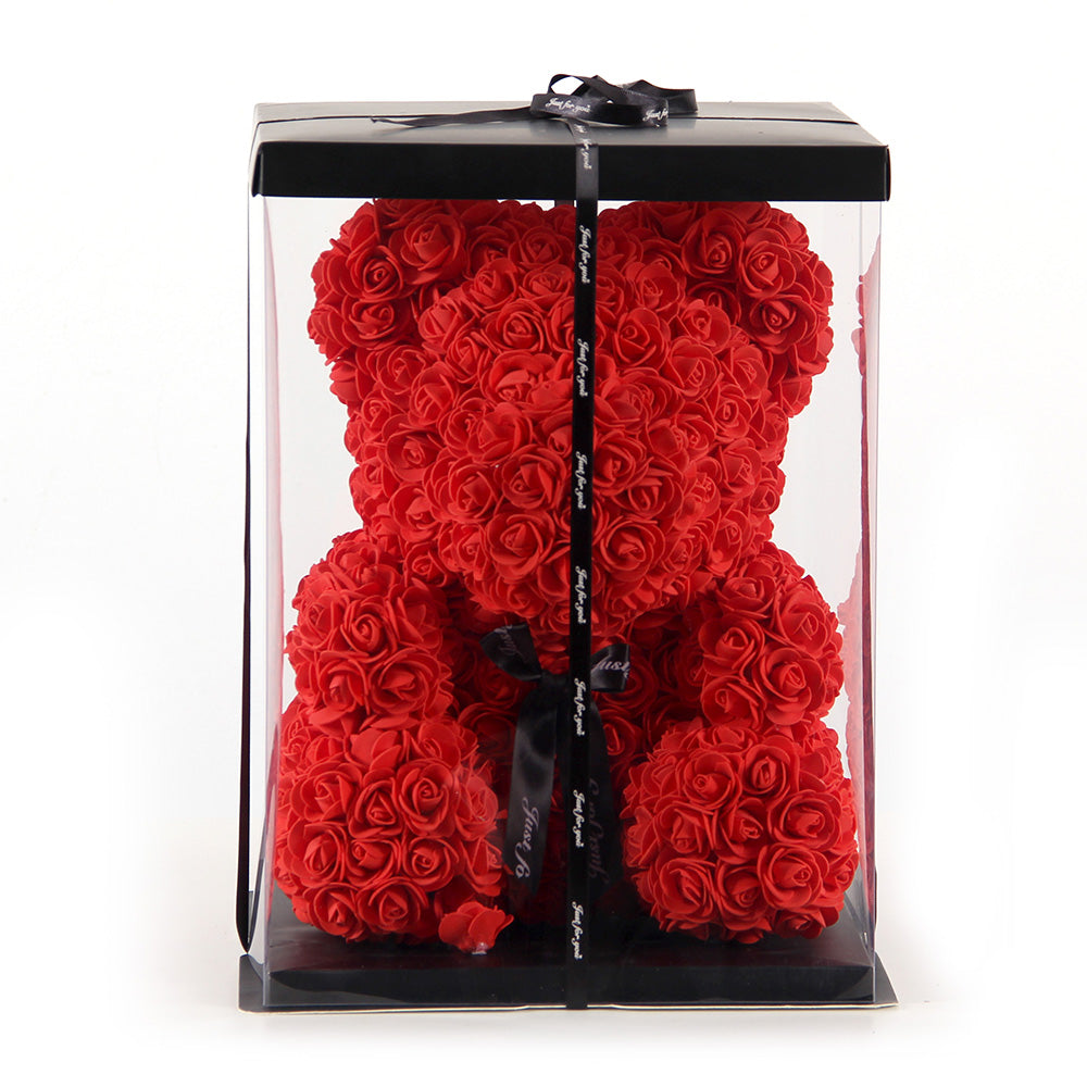 High Quality Hand-made Flower Bear 40/25CM Rose Bears With Box Gift Valentines Day Gift With Exquisite Packaging Box