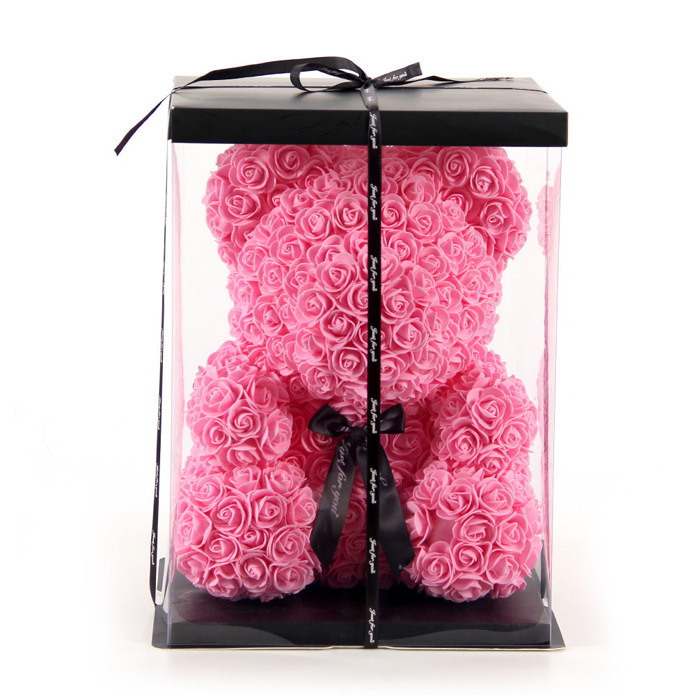 High Quality Hand-made Flower Bear 40/25CM Rose Bears With Box Gift Valentines Day Gift With Exquisite Packaging Box