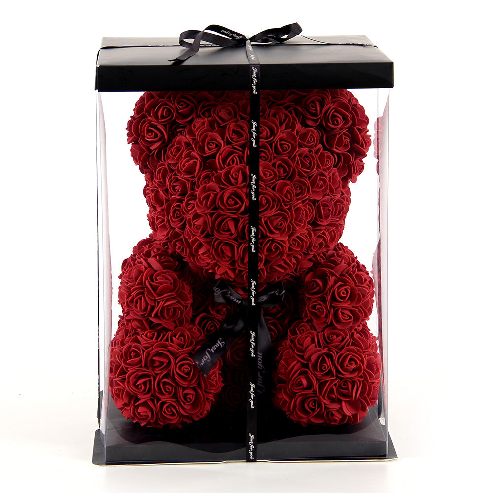 High Quality Hand-made Flower Bear 40/25CM Rose Bears With Box Gift Valentines Day Gift With Exquisite Packaging Box