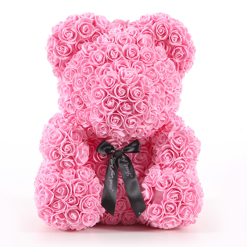 High Quality Hand-made Flower Bear 15.75INCH Rose Bears With Box Gift Holiday Gift Must-have With Exquisite Packaging Box