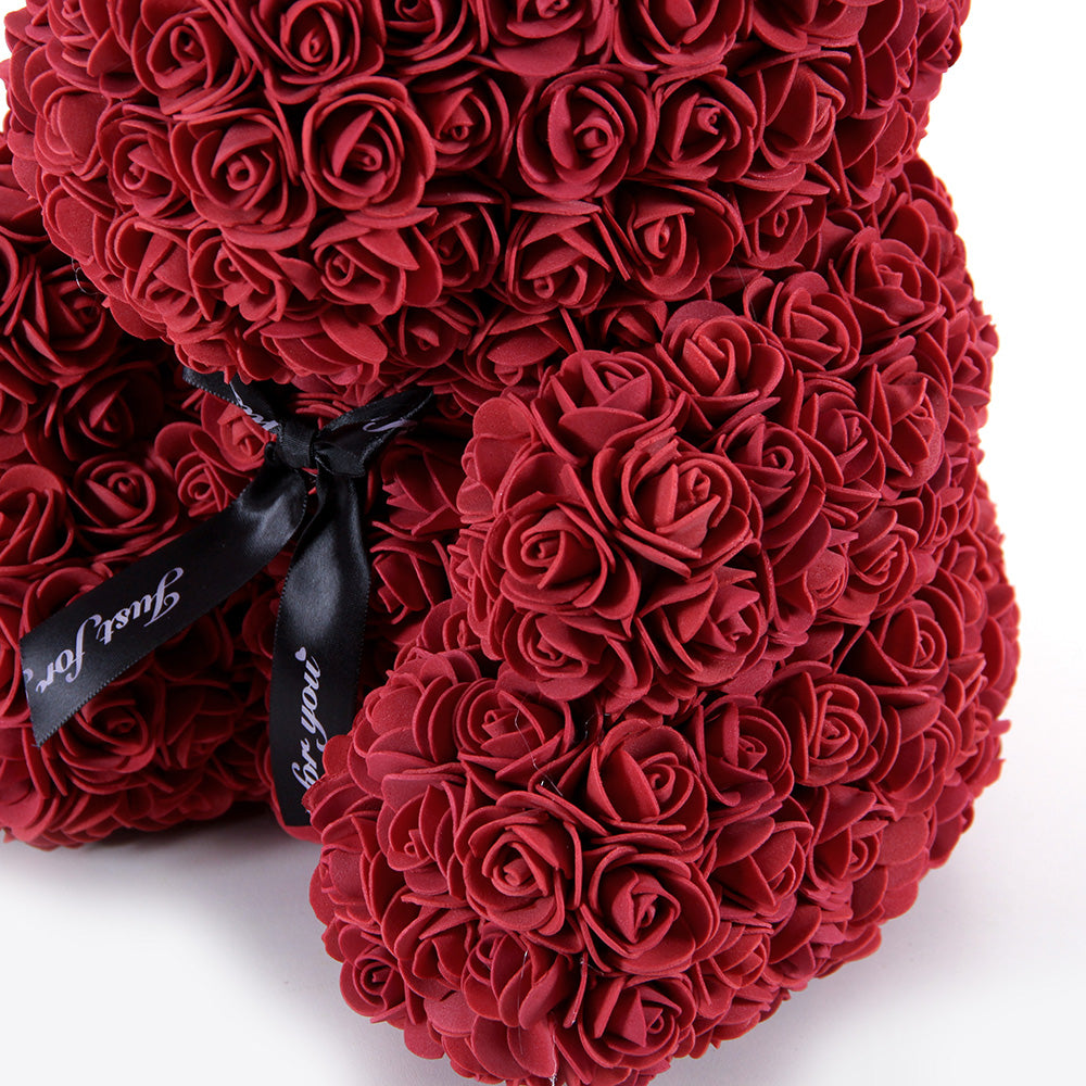 High Quality Hand-made Flower Bear 15.75INCH Rose Bears With Box Gift Holiday Gift Must-have With Exquisite Packaging Box