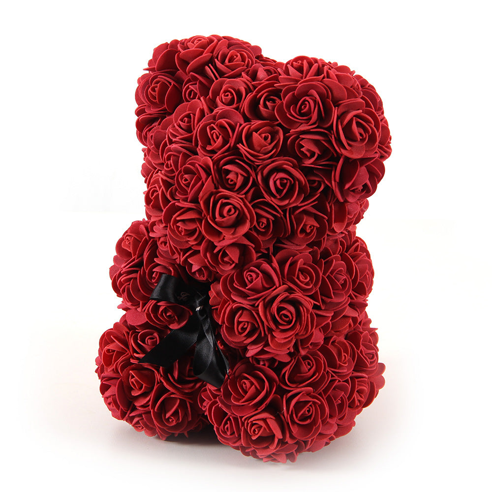 Popular Rose Teddy Bear 10INCH Foam/PE Rose Bear With Exquisite Packaging Box For Valentines Day Gifts Festival Party Home Decor