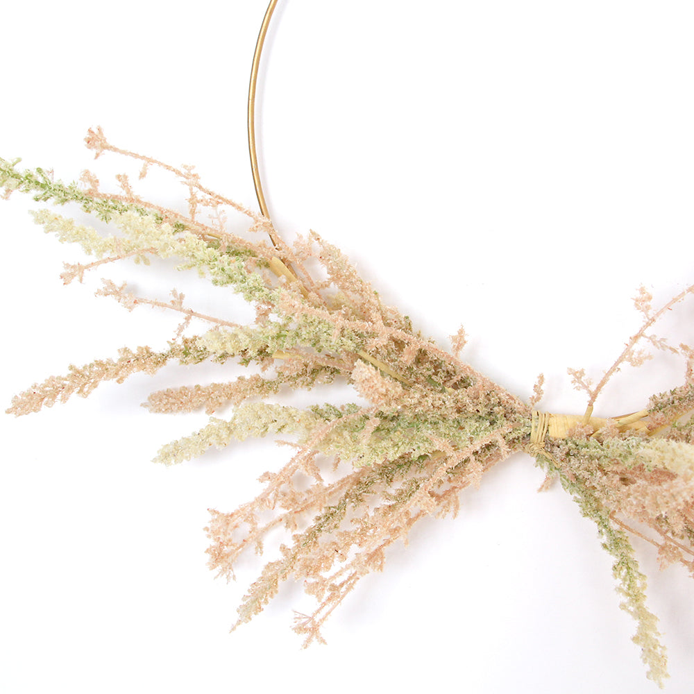 Wedding Decorative Flower Wreath and PlantsMaking Supplies Rustic Boho Wall Wreath Cotton Pampas Lemon Round Wedding Party