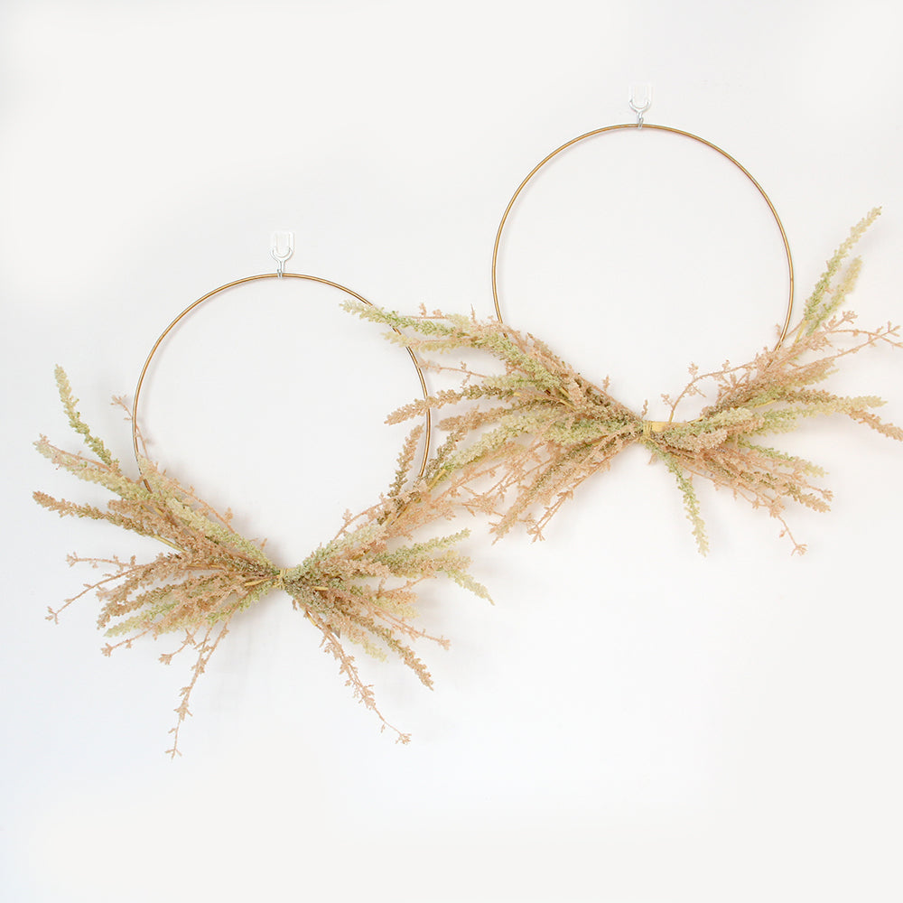 Wedding Decorative Flower Wreath and PlantsMaking Supplies Rustic Boho Wall Wreath Cotton Pampas Lemon Round Wedding Party