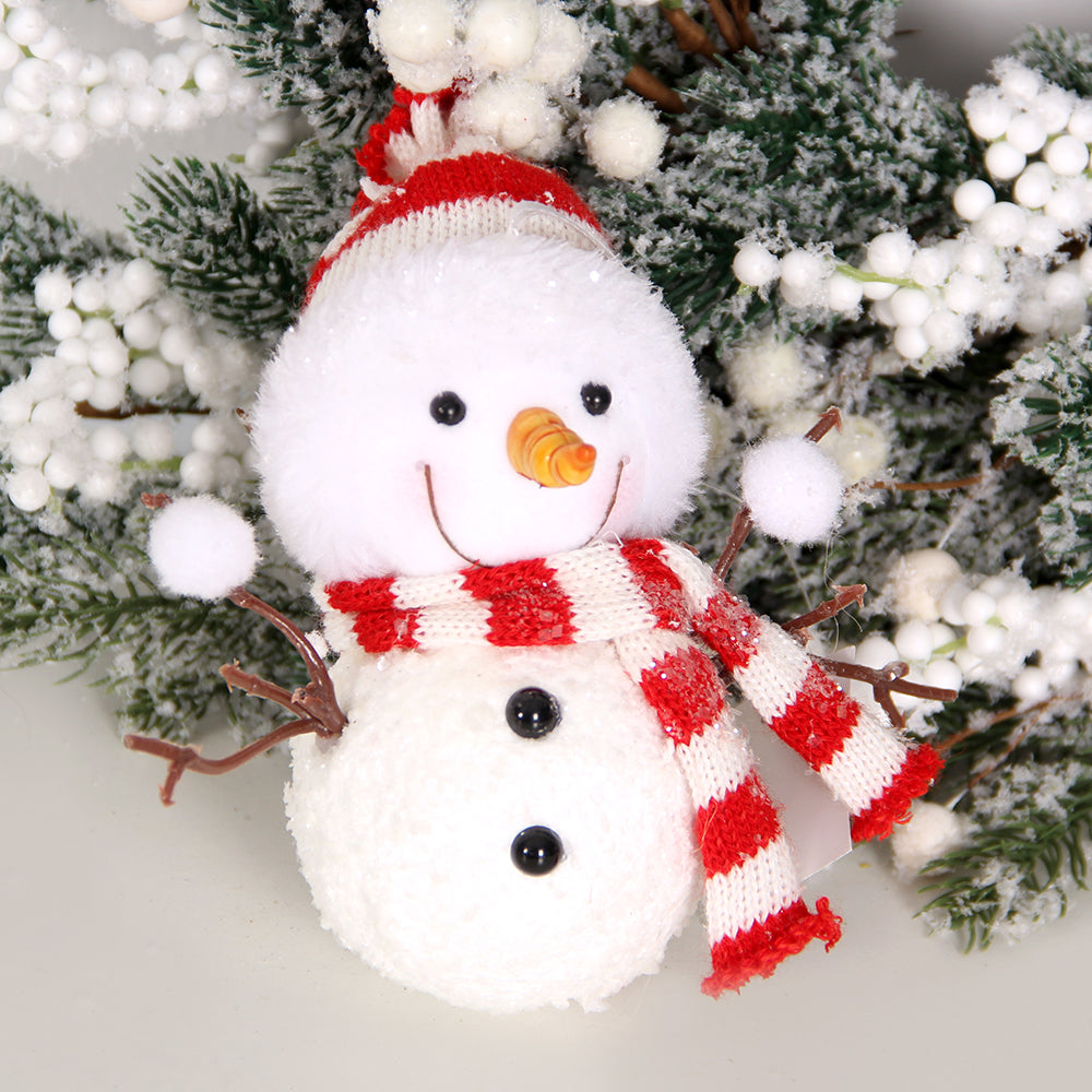 15cm Mini Cute Christmas Tree Hanging Decoration Christmas Snowman Red Neckerchief Snowman Doll Christmas Tree Hanging Decoration