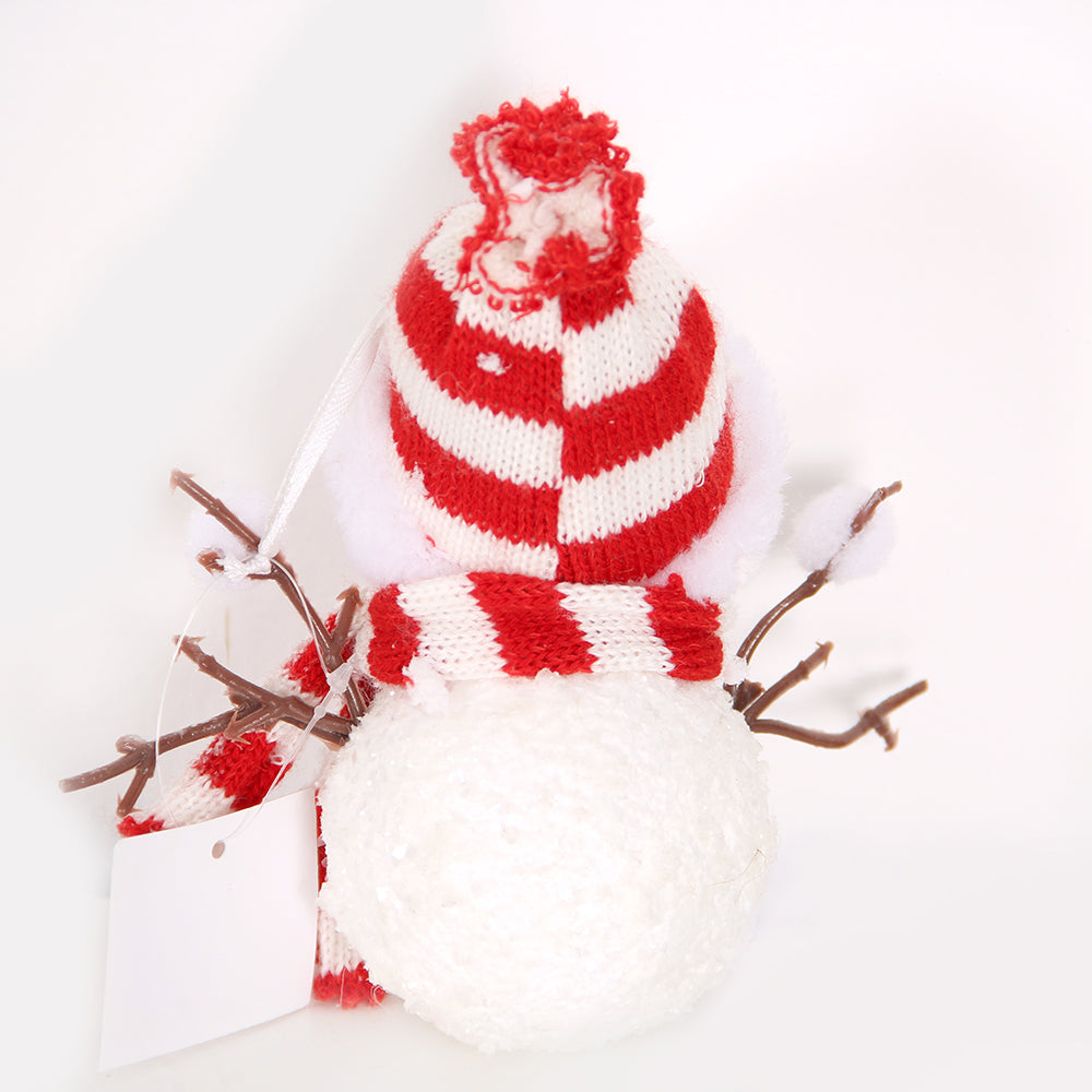 15cm Mini Cute Christmas Tree Hanging Decoration Christmas Snowman Red Neckerchief Snowman Doll Christmas Tree Hanging Decoration