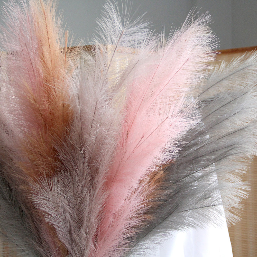 Modern Luxury 43 inch Pampas Grass Decor Beautiful Colorful Pampas Grass Artificial Flowers For Wedding Centerpieces Decoration
