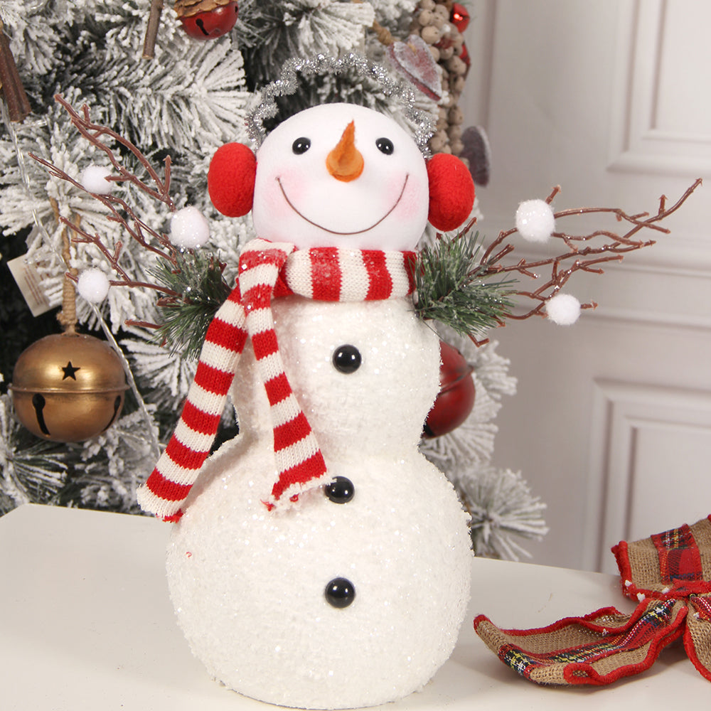 Snowman Felt Christmas DIY Christmas Snowman with Ornaments Christmas Wall  for Kids toy