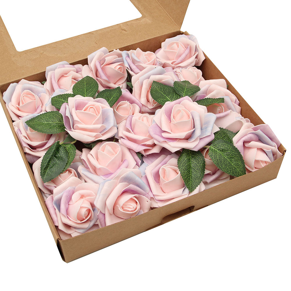 Multicolour Silk Artificial Flower Rose With Box Set Valentine's Day Gift Ideas 2024 Gift Box With Roses For Bar Hotel Decor