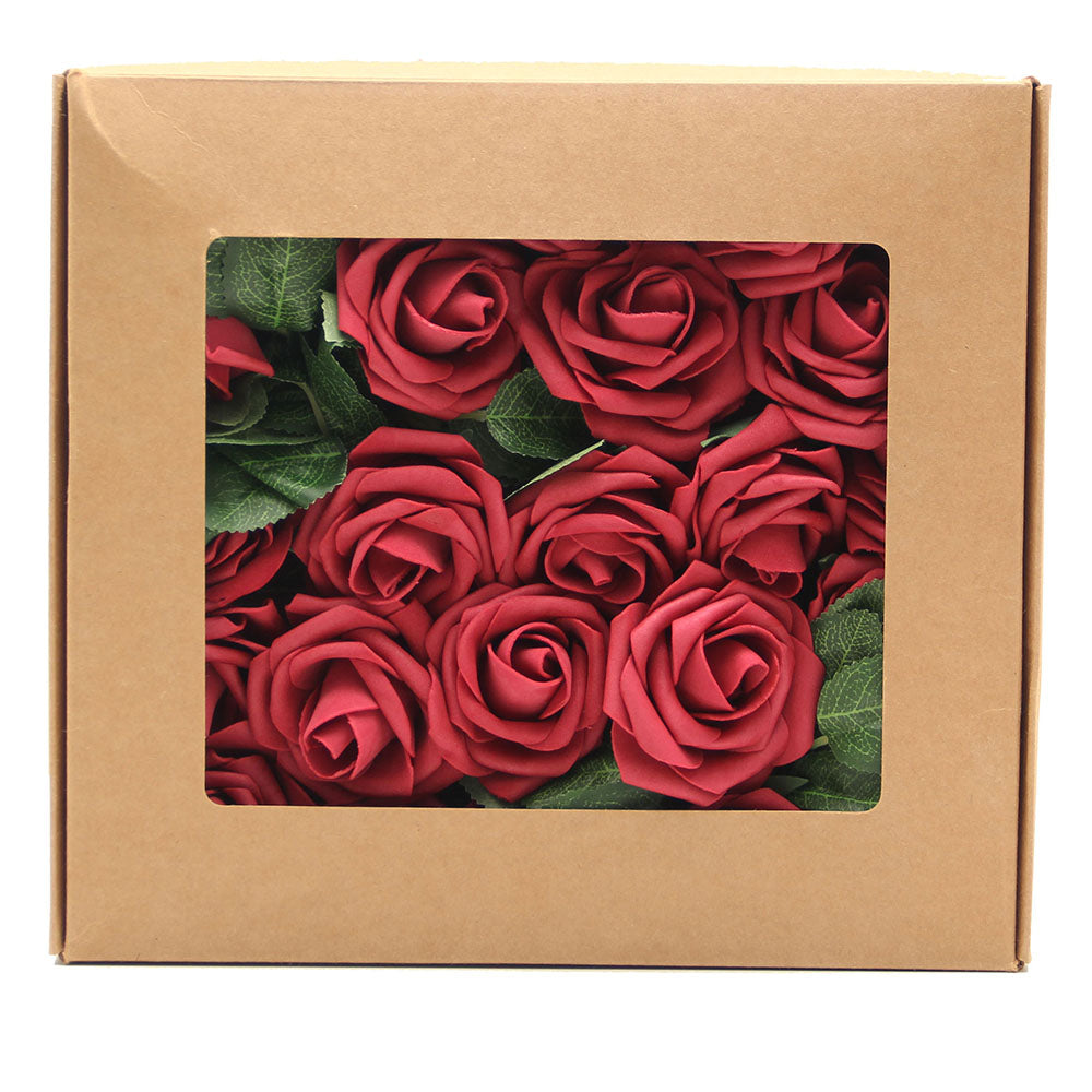 Multicolour Silk Artificial Flower Rose With Box Set Valentine's Day Gift Ideas 2024 Gift Box With Roses For Bar Hotel Decor