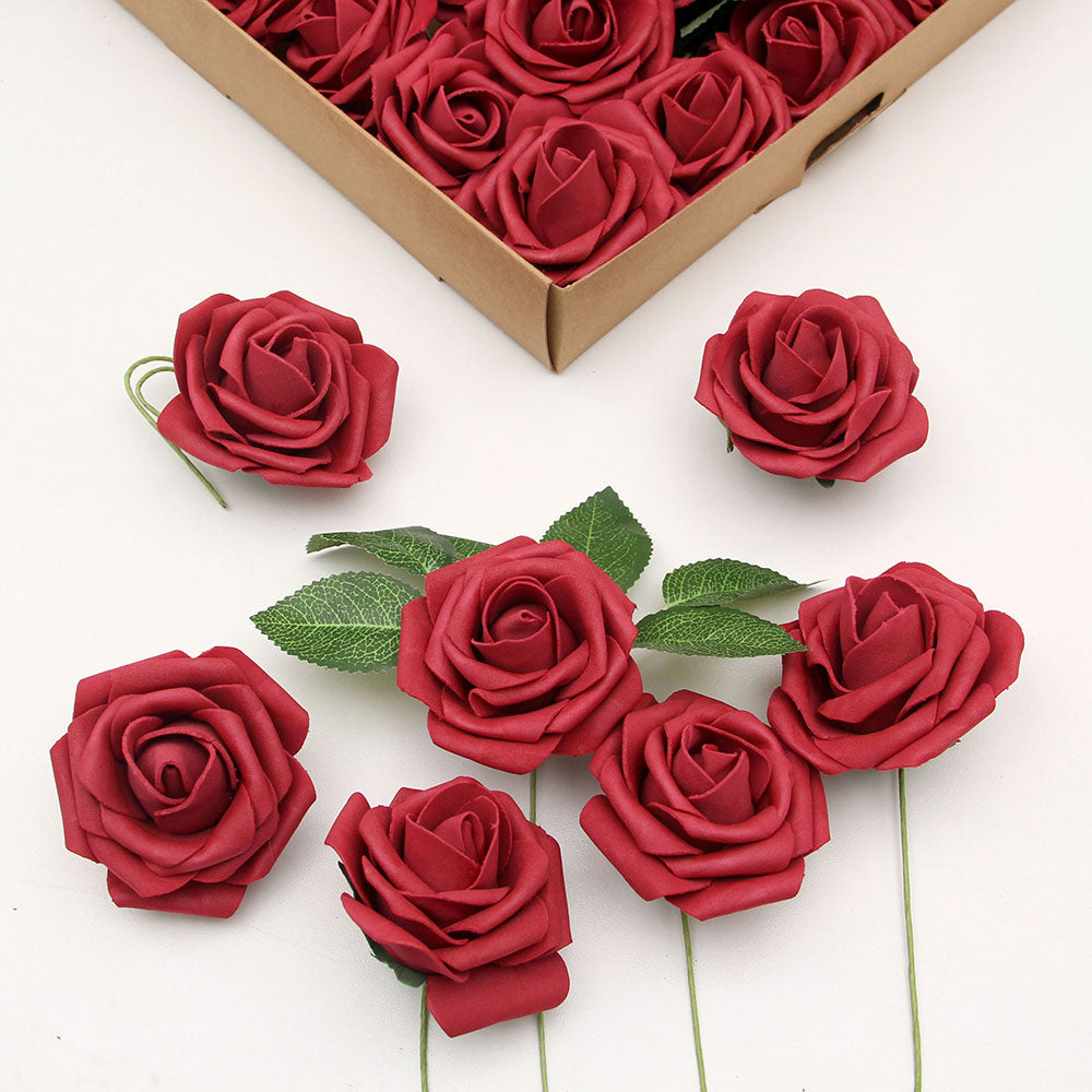 Multicolour Silk Artificial Flower Rose With Box Set Valentine's Day Gift Ideas 2024 Gift Box With Roses For Bar Hotel Decor