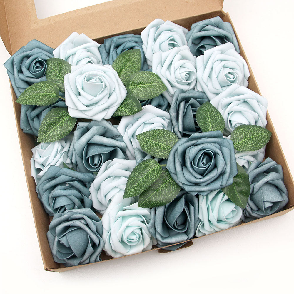 Multicolour Silk Artificial Flower Rose With Box Set Valentine's Day Gift Ideas 2024 Gift Box With Roses For Bar Hotel Decor