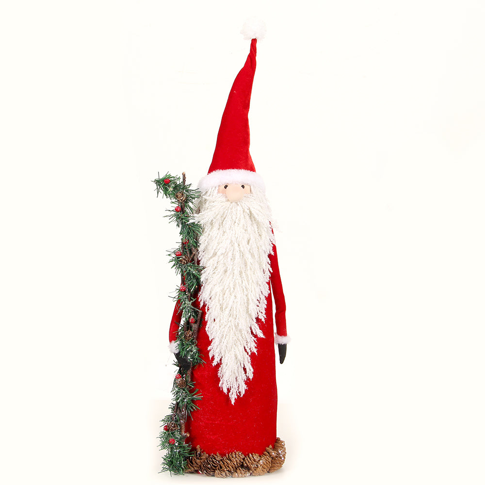 Christmas Ornament 75cm High Size Santa Claus Toy Bushy White Beard Christmas Santa Claus Christmas Decoration