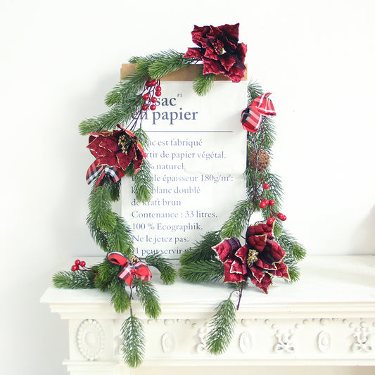 1.55m Long Christmas Garland Artificial Green Christmas Garland Hanging Decoration