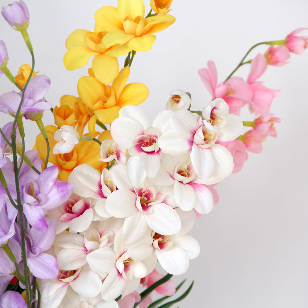 High Simulation 2-Fork Phalaenopsis Flower Real Touch Butterfly Orchid Decor Preserved Plants and Flowers for Mother's Day