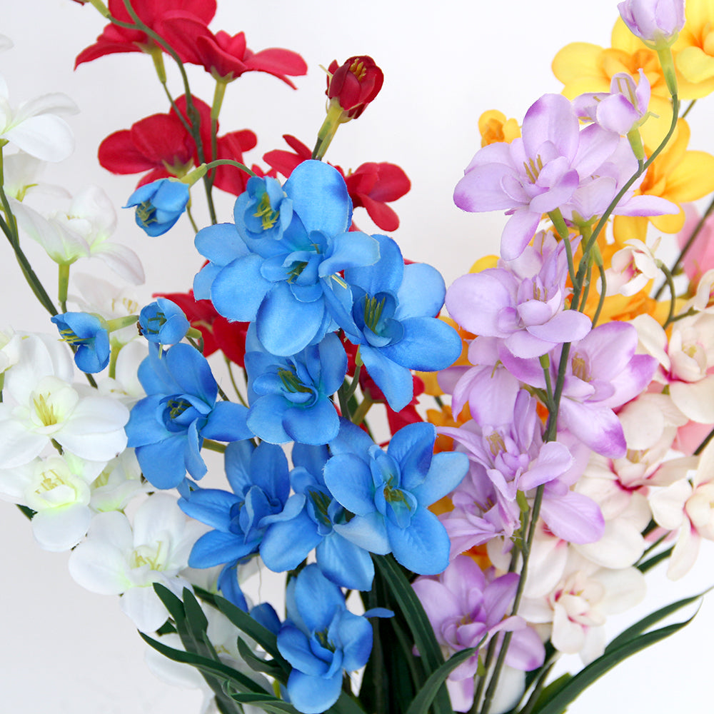 High Simulation 2-Fork Phalaenopsis Flower Real Touch Butterfly Orchid Decor Preserved Plants and Flowers for Mother's Day