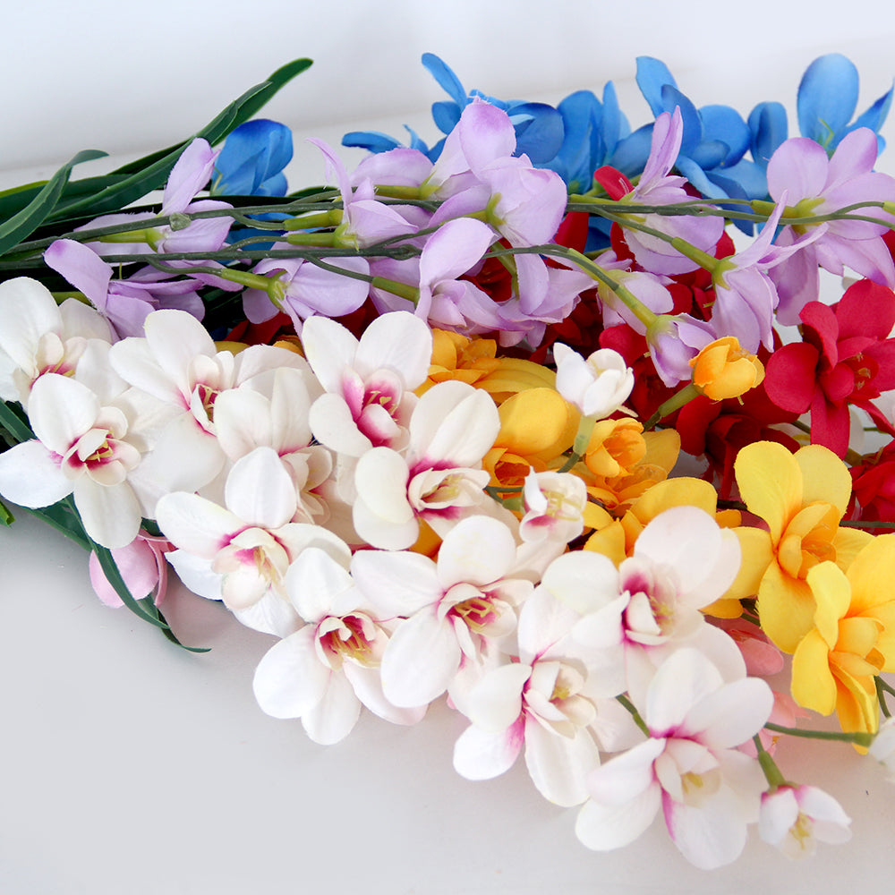 High Simulation 2-Fork Phalaenopsis Flower Real Touch Butterfly Orchid Decor Preserved Plants and Flowers for Mother's Day