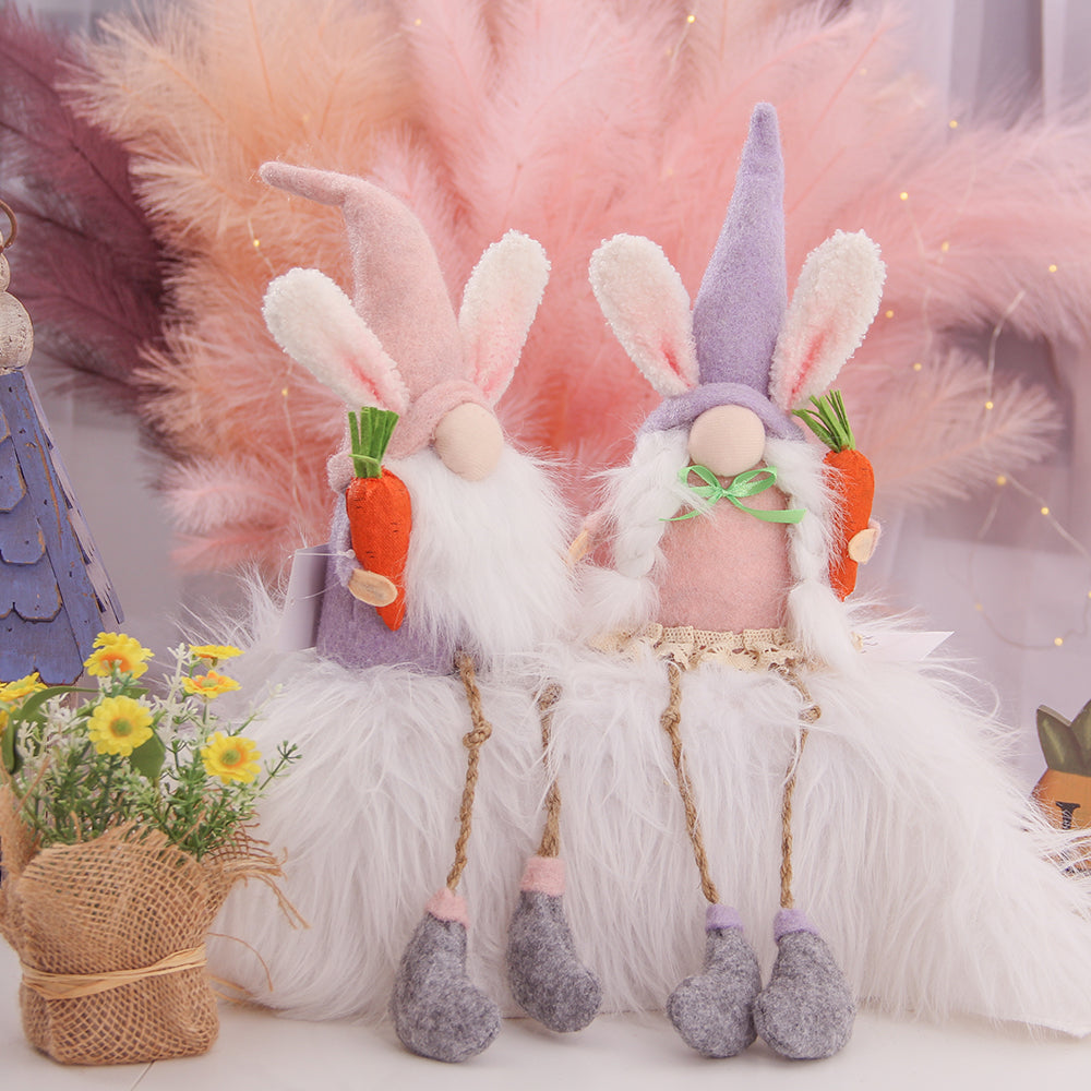 Custom Plush Toy Cute Spring Rabbit Doll Holiday Decoration Personalized Easter Gift Decorations Cartoon Bunny Gnomes