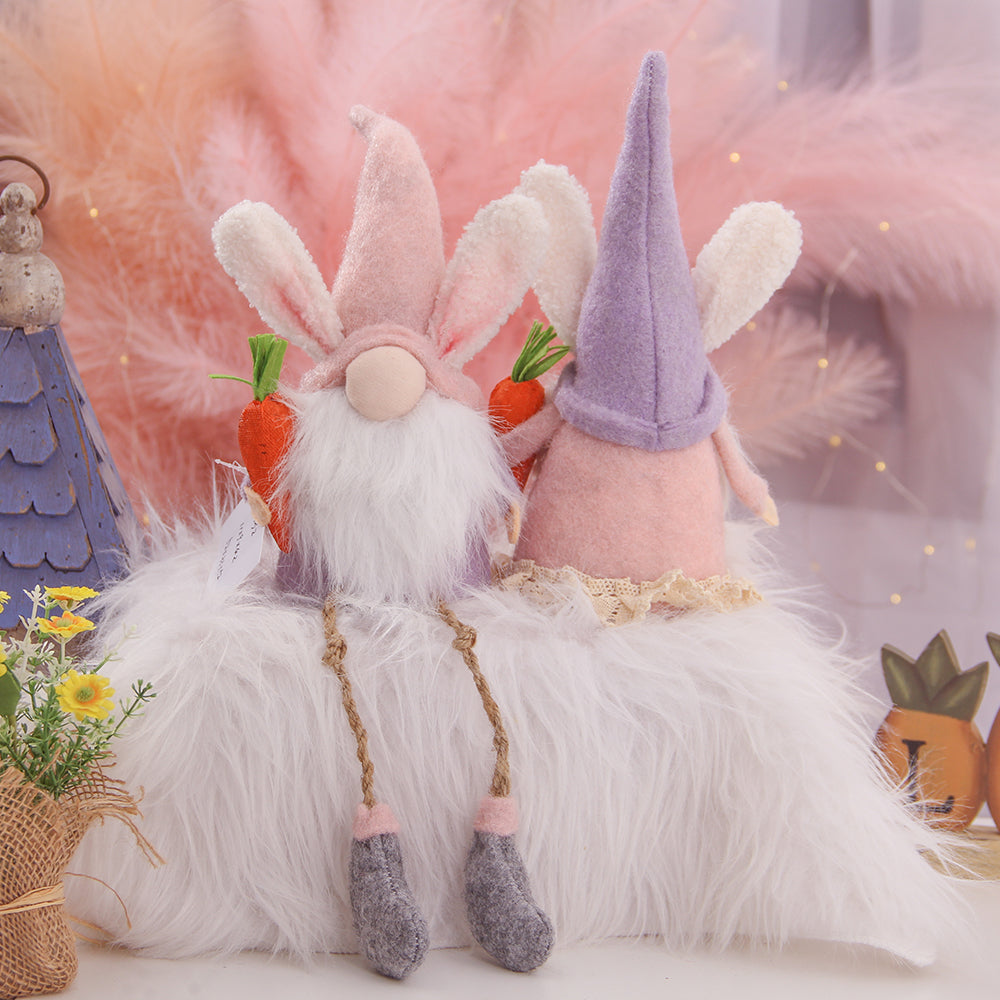 Custom Plush Toy Cute Spring Rabbit Doll Holiday Decoration Personalized Easter Gift Decorations Cartoon Bunny Gnomes