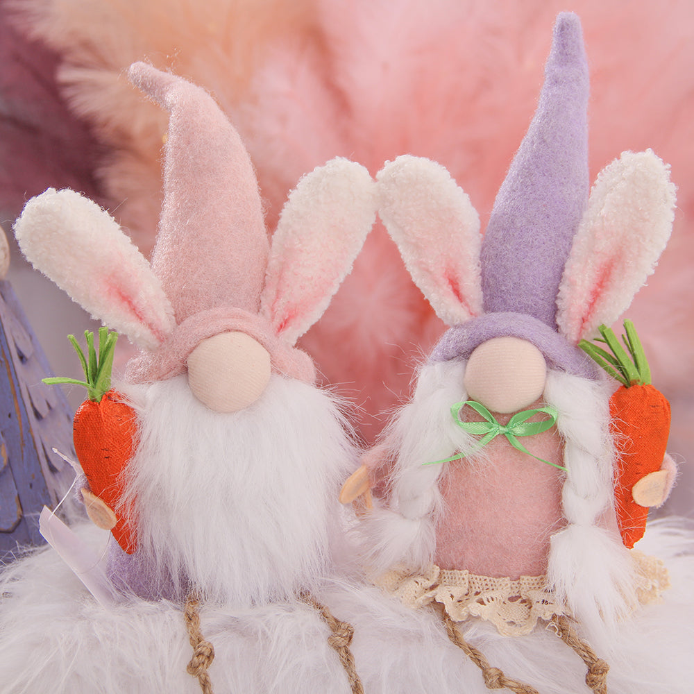 Custom Plush Toy Cute Spring Rabbit Doll Holiday Decoration Personalized Easter Gift Decorations Cartoon Bunny Gnomes