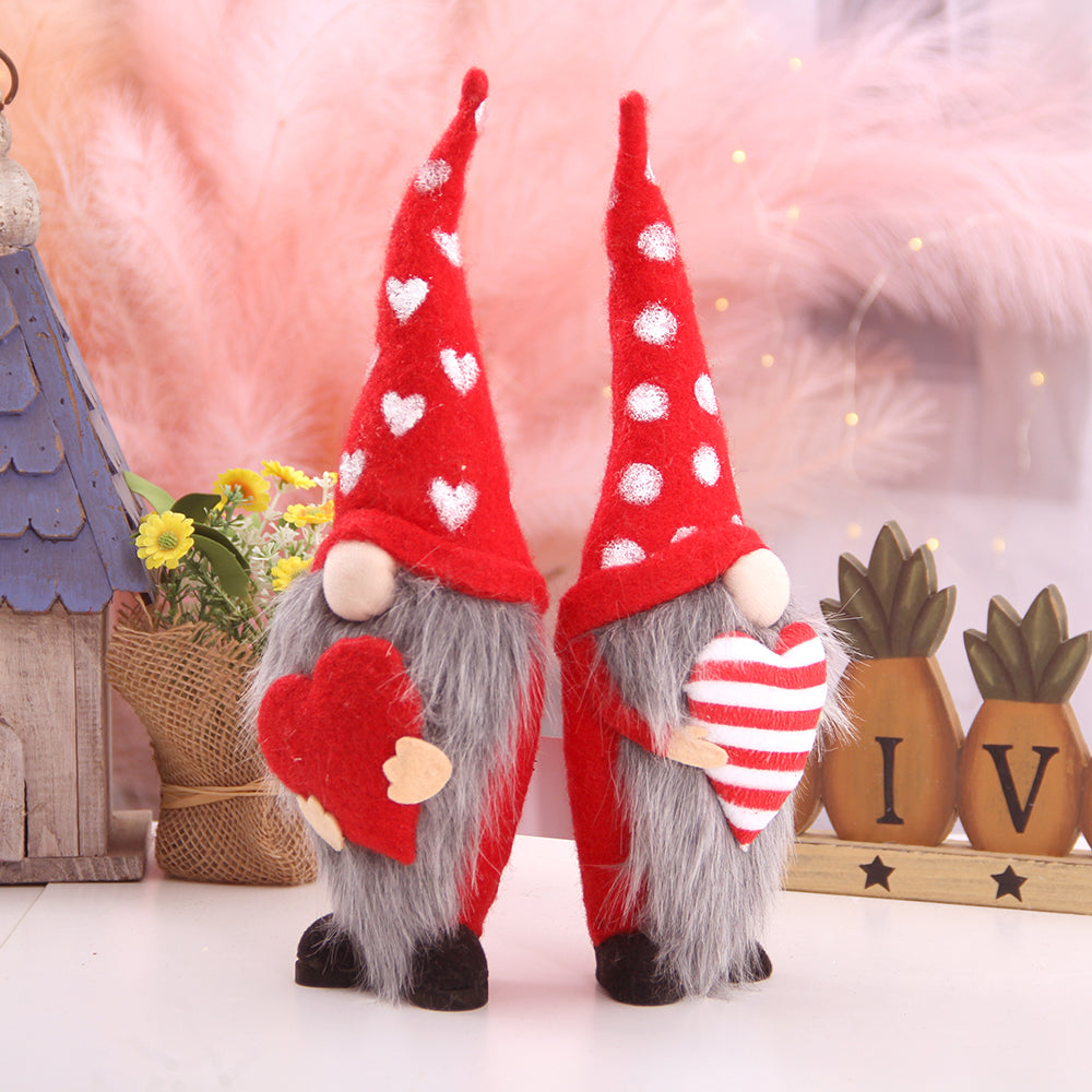 Love Rudolf Faceless Elderly Couple Doll Mother's Valentine's Day Decorative Gift Window Decoration Party Decorations