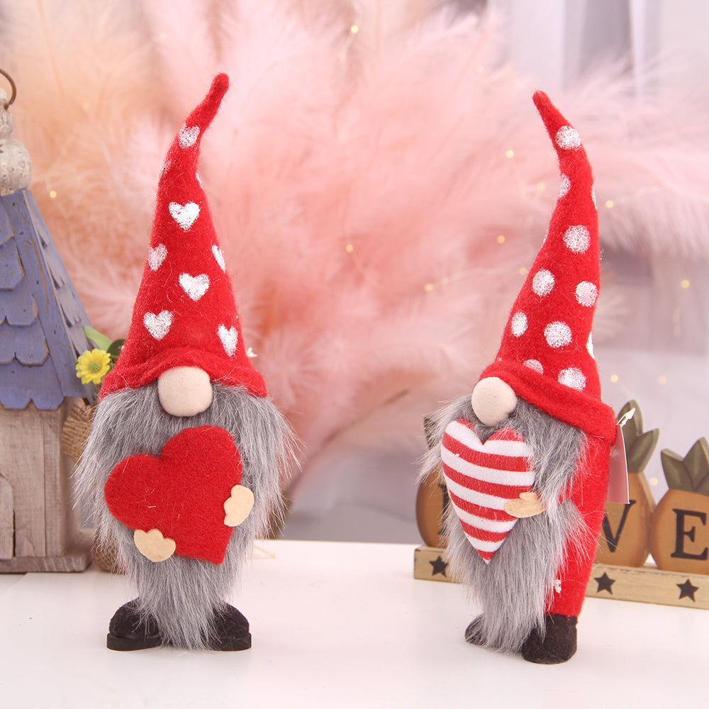 Love Rudolf Faceless Elderly Couple Doll Mother's Valentine's Day Decorative Gift Window Decoration Party Decorations