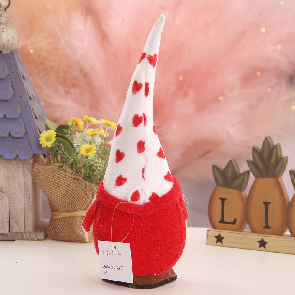 Decorations Ornament Valentines Day Plush Doll Gnome For Valentines Day