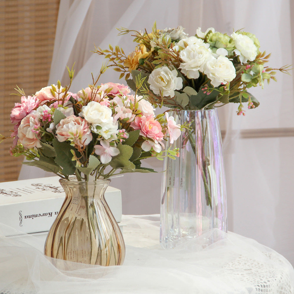 Transworld High Quality Artificial Silk Flowers Real Touch Flowers Hydrangea Decorative for Wedding Bridal Bouquet