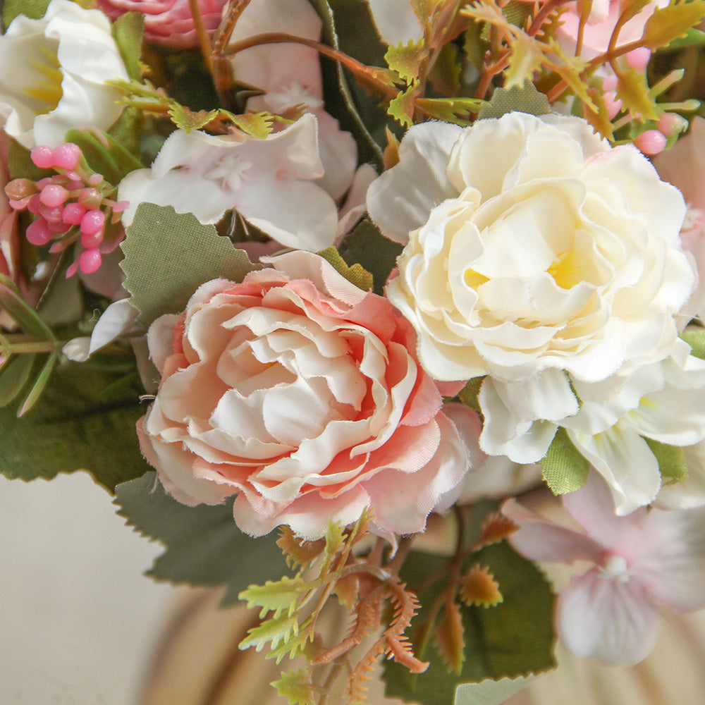 Hand-Made Multicolor Camellia Rose Hydrangea Flower Good-looking Artificial Flowers For Wedding Party Home Store Decor