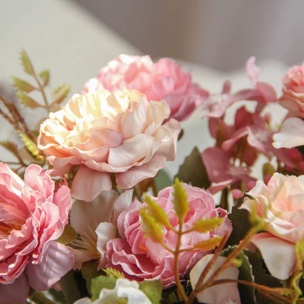 Hand-Made Multicolor Camellia Rose Hydrangea Flower Good-looking Artificial Flowers For Wedding Party Home Store Decor