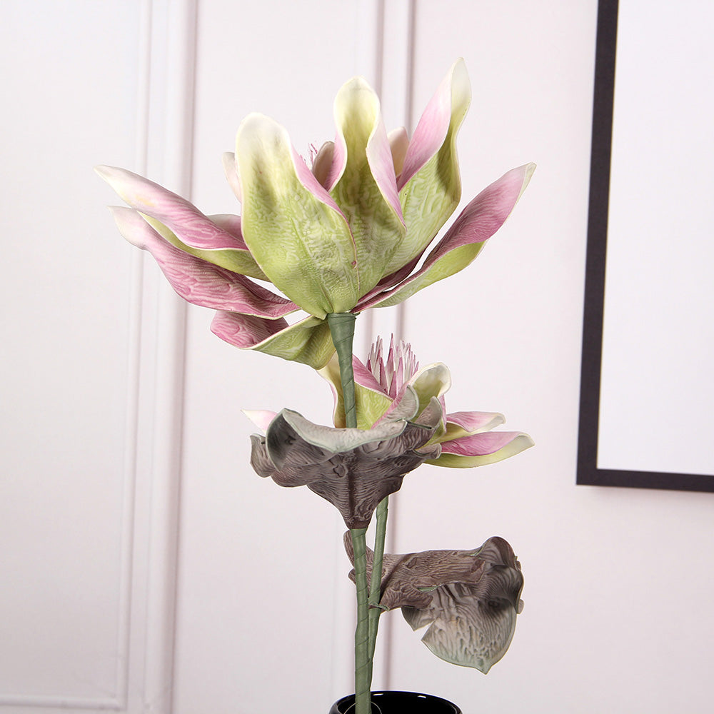 Transworld Design PE Flowers Unique Eva Foam Magnolia Denudata PE Floral Decorative Flower For Home Christmas Decorations
