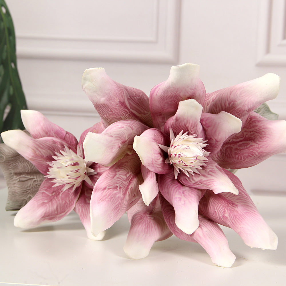 Transworld Design PE Flowers Unique Eva Foam Magnolia Denudata PE Floral Decorative Flower For Home Christmas Decorations