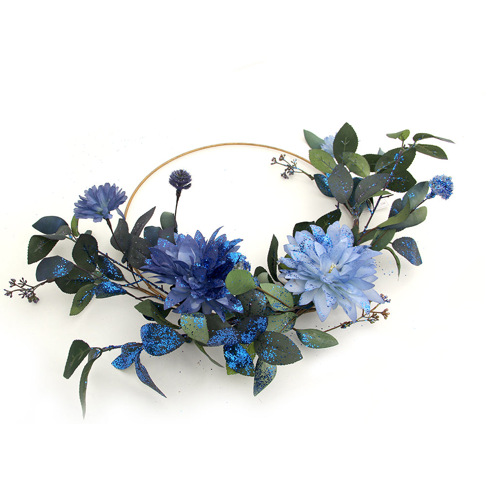 Wholesale Nordic Creative Wall Hangings, Wrought Iron Wall Ornaments Simulation Flower Home Pendant Wall Decoration Hanging Wreath