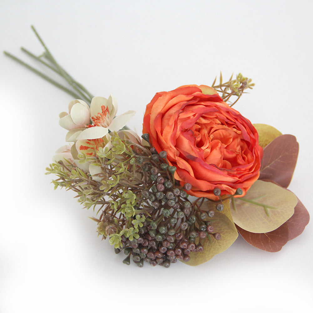 Silk Roses Artificial Flowers  Arrangement Suitable for Home Office Decoration, Dining Table Centerpiece