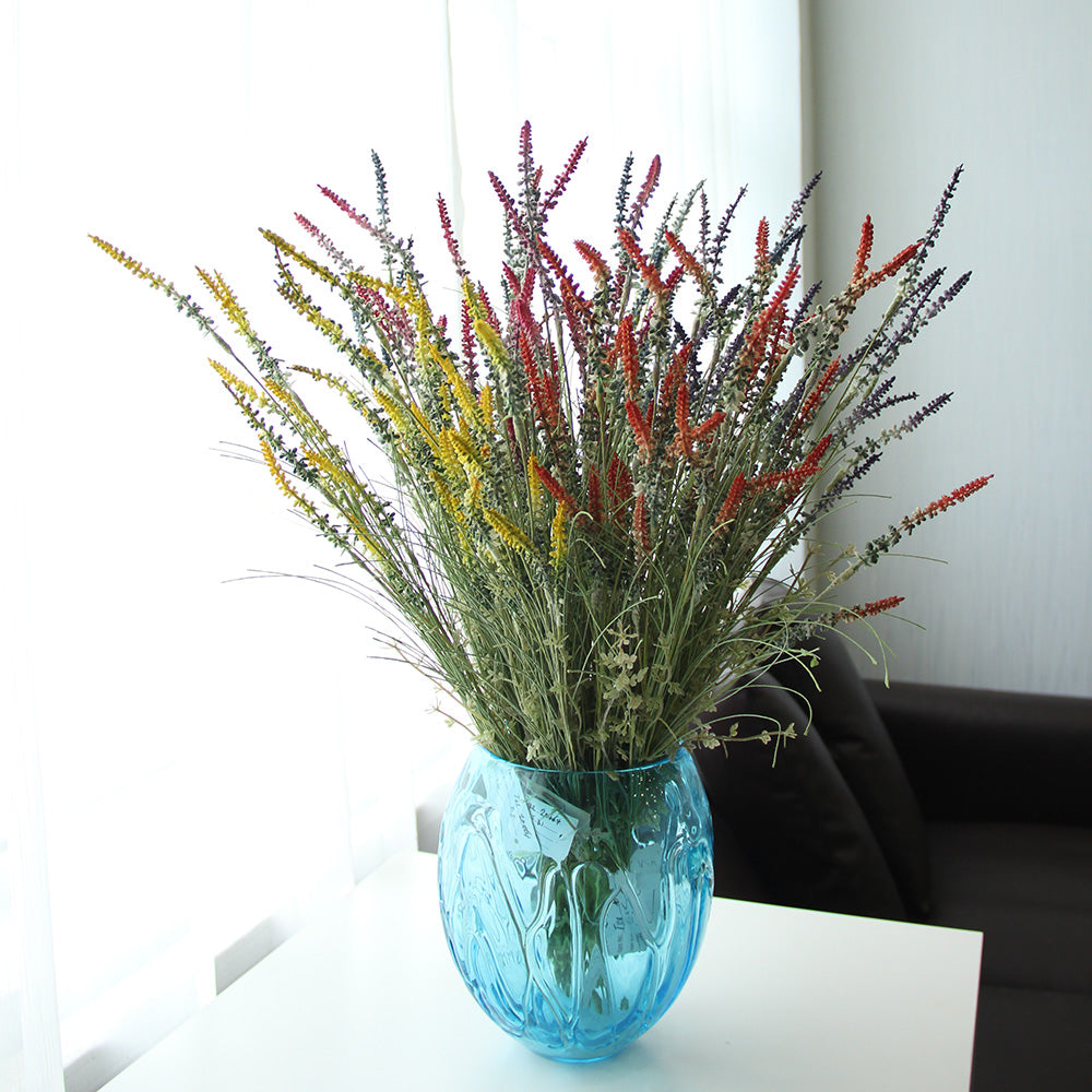 Simulated Flocked Lavender Wedding Home Decoration Props Plastic Simulated Dogtail Bouquet