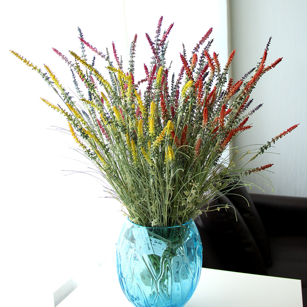 Simulated Flocked Lavender Wedding Home Decoration Props Plastic Simulated Dogtail Bouquet