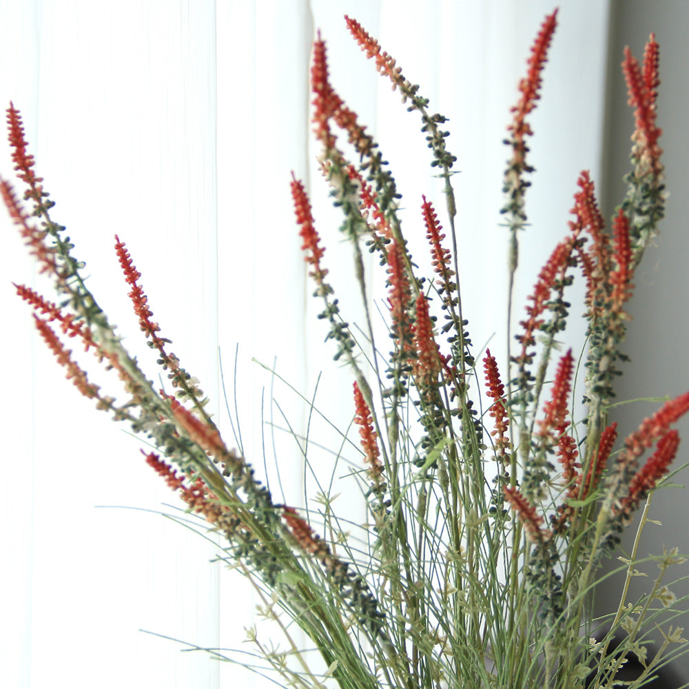 Simulated Flocked Lavender Wedding Home Decoration Props Plastic Simulated Dogtail Bouquet
