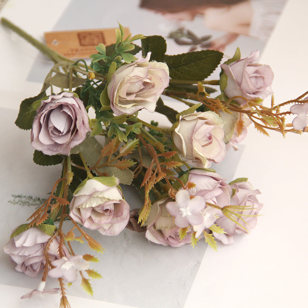 Wholesale High Quality 12.6INCH Artificial Rose Flower High Simulation Home Wdding Party Decorative flower